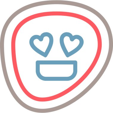 Kalp. Web simgesi basit illüstrasyon