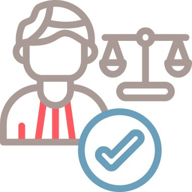 Hukuk simgesinin vektör illüstrasyonu