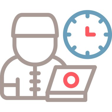 Doktor. Web simgesi basit illüstrasyon