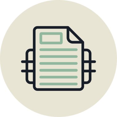 Belge. Web simgesi basit illüstrasyon