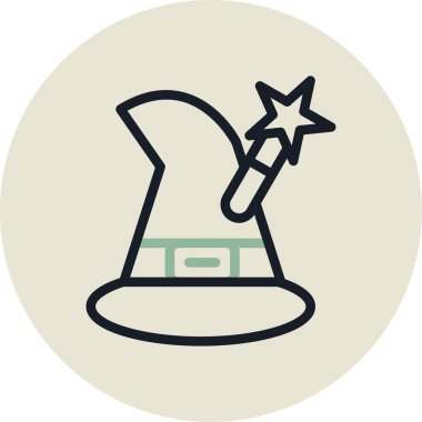 sihirli şapka vektör çizim