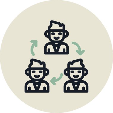 İş takım düz simgesi