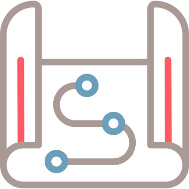 Araba motoru simgesi, vektör illüstrasyonu