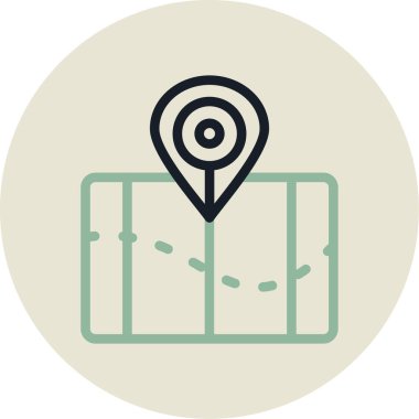 Harita konumu vektör simgesi