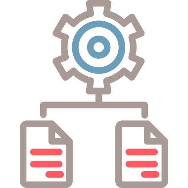 veri ayarları düz simge, vektör, illüstrasyon