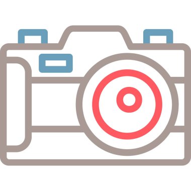 Kamera simgesi, vektör illüstrasyon tasarımı