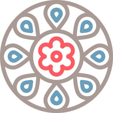 Çiçek. Web simgesi basit illüstrasyon