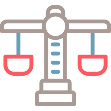 Denge ölçeği Basit illüstrasyon, vektör, beyaz arkaplanda izole