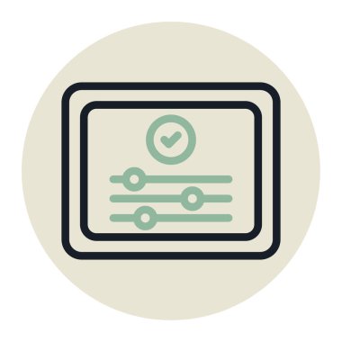 Laptop renkli vektör simgesi