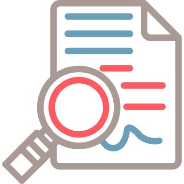 İş belgesi. Web simgesi basit illüstrasyon