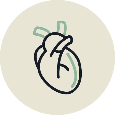 Kalp. Web simgesi basit illüstrasyon