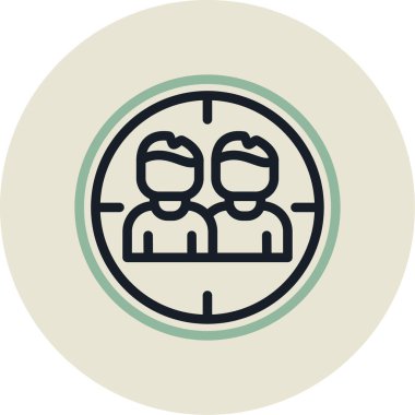 Grup insanlar simgesi, vektör çizim