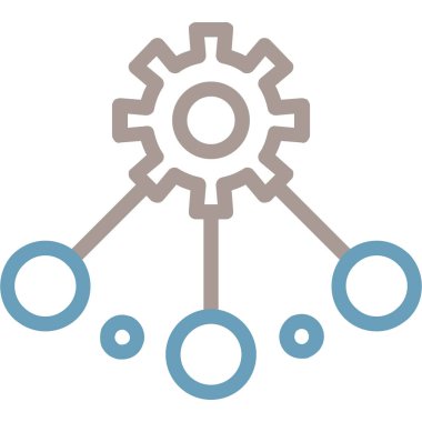 Gears Vektör Şekil Simgesi Tasarımı