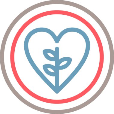 Kalp. Web simgesi basit illüstrasyon