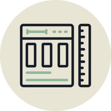 Web arayüzü simgesi, vektör illüstrasyonu