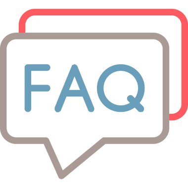 Soru ve faq simgesi. vektör