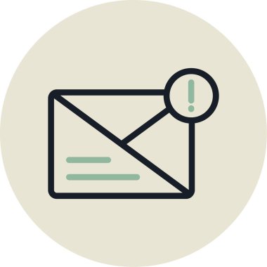 e- posta harfi simgesi, vektör illüstrasyon tasarımı