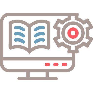 kitap web simgesi, vektör illüstrasyonu