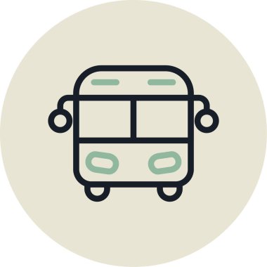 bus simgesi, vektör illüstrasyonu