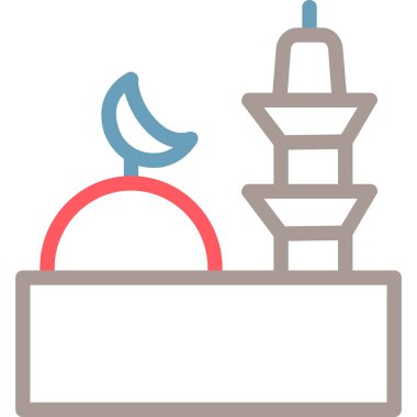 Cami. Web simgesi basit illüstrasyon