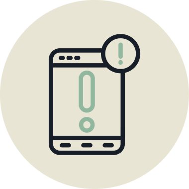 Akıllı telefonmuş. Web simgesi vektör illüstrasyonu