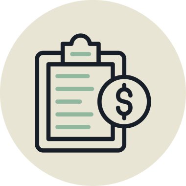 iş belge simgesi, vektör çizim