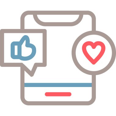 Bir kalp simgesinin vektör illüstrasyonu