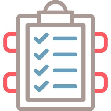 Kontrol listesi. Web simgesi basit illüstrasyon