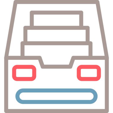 Arşiv. Web simgesi basit illüstrasyon