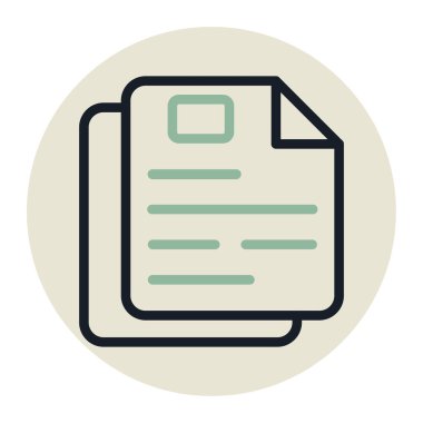 belge simgesi vektör illüstrasyonu