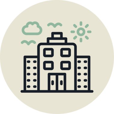 Bina. Web simgesi basit tasarım