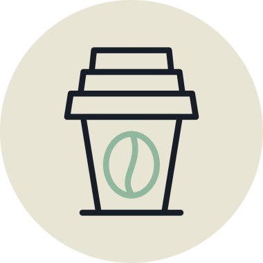 Kahve fincanı. Basit web vektör illüstrasyonu