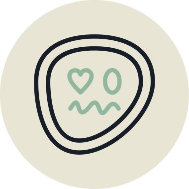 Şirin bir simgenin vektör illüstrasyonu