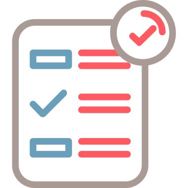 kontrol listesi simgesi, vektör illüstrasyonu