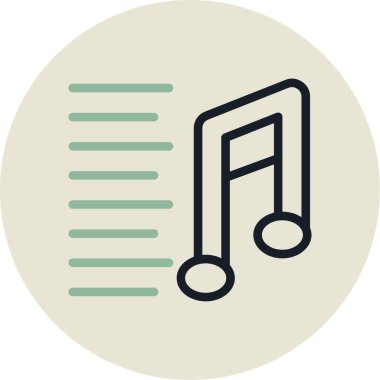 Müzik simgesi vektör illüstrasyonu