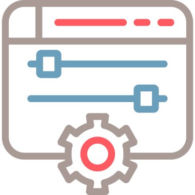Ayarlama. Web simgesi basit illüstrasyon