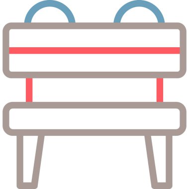 mobilya yassı simgesi, vektör, illüstrasyon