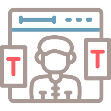 şebeke. Web simgesi basit illüstrasyon