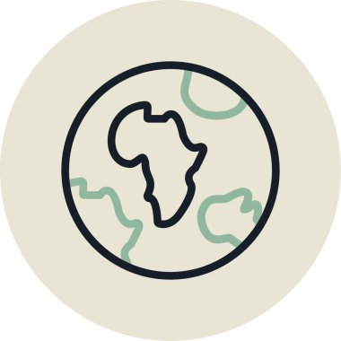 Earth simgesini. Vektör çizim