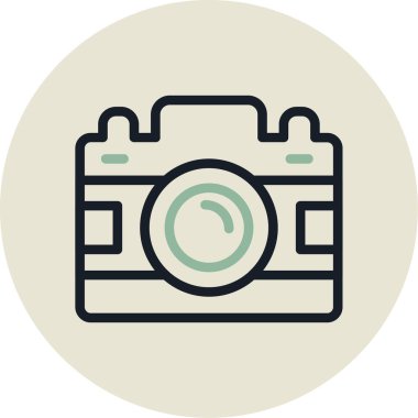 fotoğraf makinesi fotoğrafçılık simgesi doldurulmuş dış hat biçimi