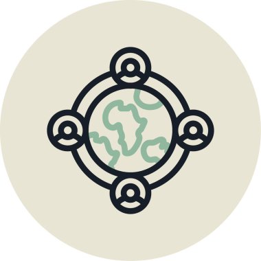 Dünya simgesinin vektör illüstrasyonu