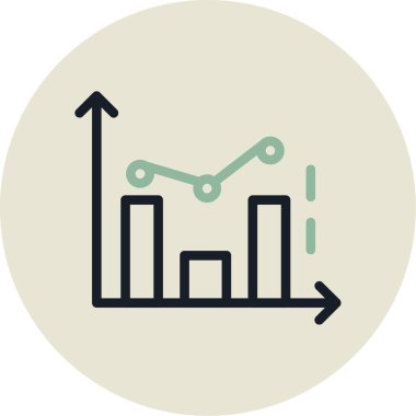 Modern grafik simgesinin vektör illüstrasyonu