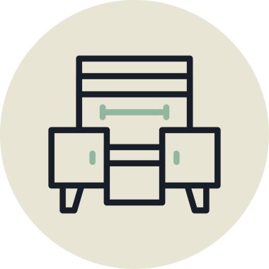 Modern simgenin vektör illüstrasyonu