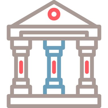 Bina. Web simgesi basit illüstrasyon