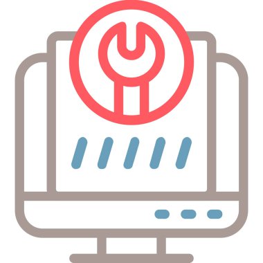 Bilgisayar. Web simgesi basit illüstrasyon