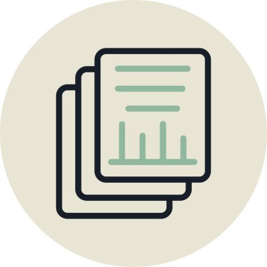 belge web simgesi, vektör illüstrasyonu