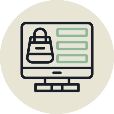 Bilgisayar. Web simgesi basit illüstrasyon