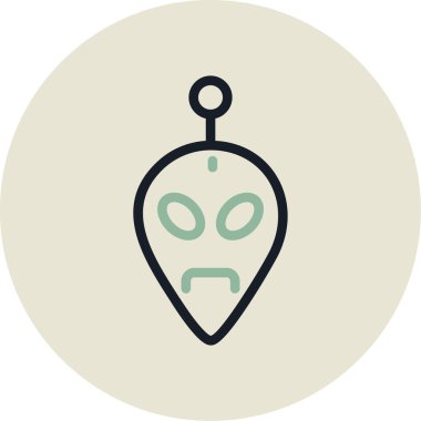 Uzaylı simgesi vektör illüstrasyonu