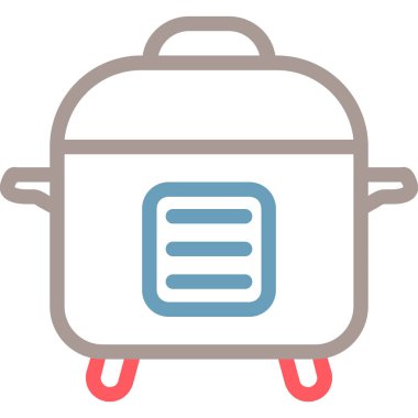 yemek kabı simgesi, vektör illüstrasyonu