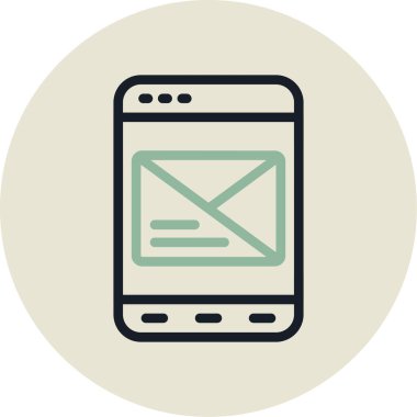 E-posta. Web simgesi vektör illüstrasyonu